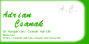 adrian csanak business card